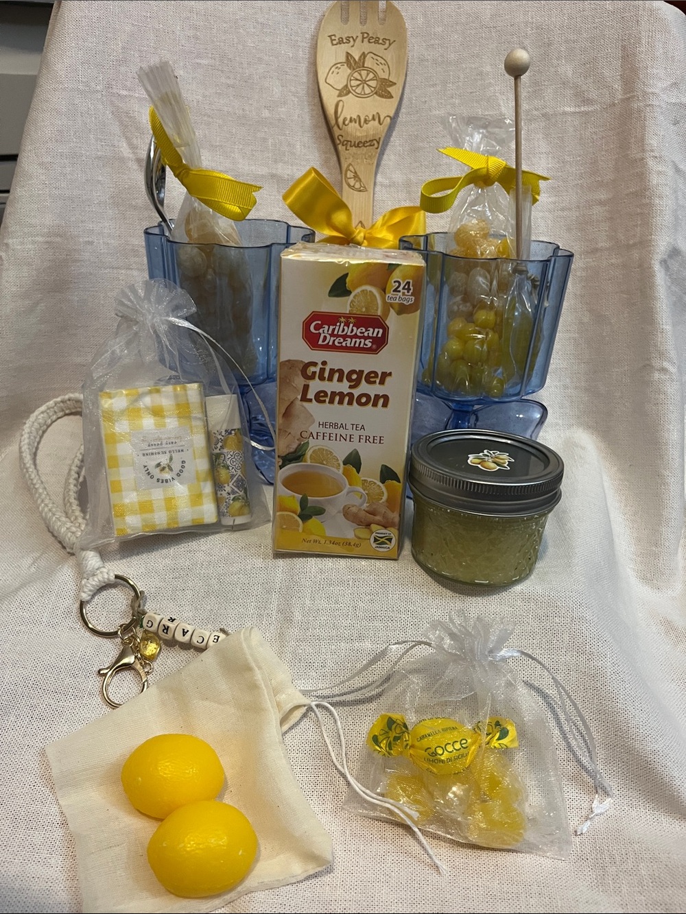 Me and You Lemon-Themed Gift  Bundle with Ginger Lemon Tea